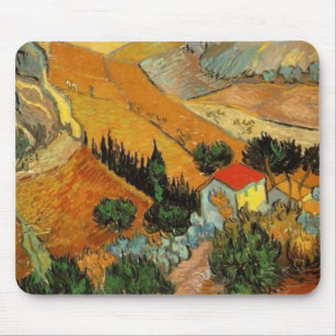 Tal mit Plowman (F727)Van Gogh Fine Art Mousepad