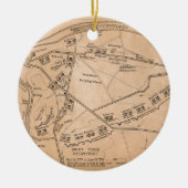 Tal-Schmiede-Lager-Karte (Dezember 1777 bis Juni Keramik Ornament (Vorne)