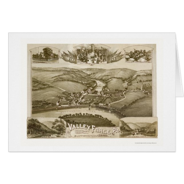 Tal-Schmiede, panoramische Karte PAs - 1890 (Vorderseite (Horizontal))