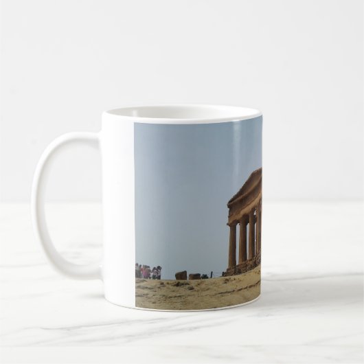 Tal Siziliens Agrigent der Tempel Kaffeetasse (Links)