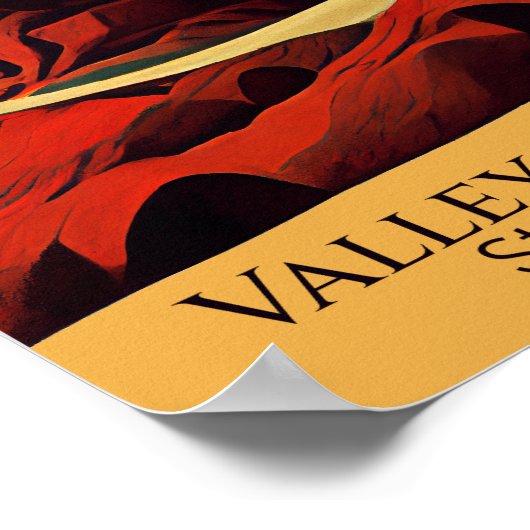 Tal Staat Park Minimalistisch Poster (Ecke)