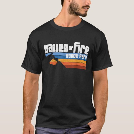 Tal Staat Park Nevada Retro Wüstenpisten T-Shirt (Vorderseite)