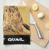 Tal-Wachteln (Kalifornien) Geschirrtuch (Viertel Falte)