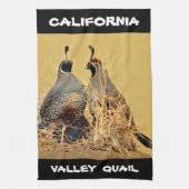 Tal-Wachteln (Kalifornien) Geschirrtuch (Vertikal)