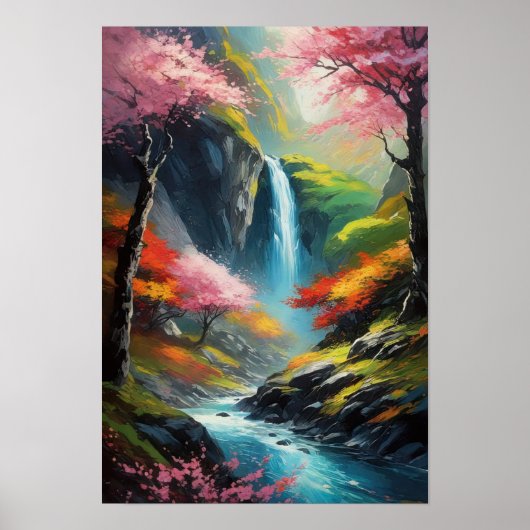 Tal-Whisper, kleiner Wasserfall Poster (Vorne)