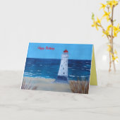 Talacre Lighthouse Akylic Print Karte (Gelbe Blume)