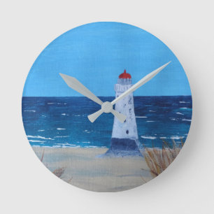 Talacre Lighthouse Runde Wanduhr