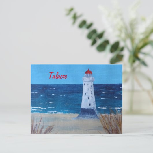 Talacre Lighthouse Wales Postkarte (Stehend Vorderseite)