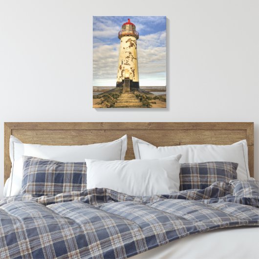 Talacre The Point of Ayr Lighthouse Leinwand (Insitu (Schlafzimmer))