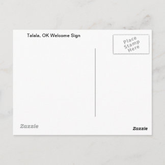 Talala, okay Welcome Sign Postcard Postkarte