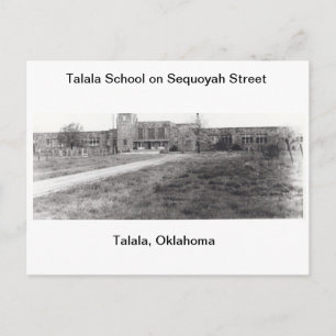 Talala School on Sequoyah Street Postcard Postkarte