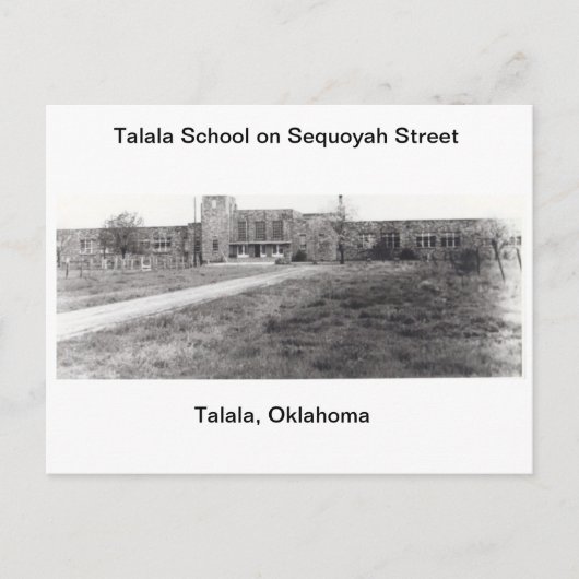Talala School on Sequoyah Street Postcard Postkarte (Vorderseite)