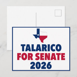 Talarico für den Senat 2026 Wahl Texas Postkarte