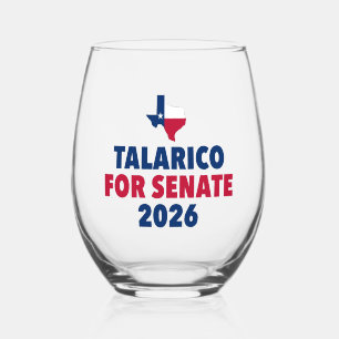 Talarico für den Senat 2026 Wahl Texas Weinglas Ohne Stiel