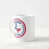 Talarico für Texas Rot Weiß Blau Wahl Kaffeetasse (Vorderseite Links)