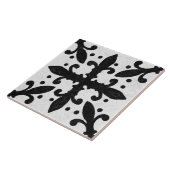 Talavera 10 Black White Grey Mediterranean Geo Fliese (Seite)