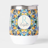 Talavera azulejo blaue Bridesmaiergeschenke Monogr (Links)