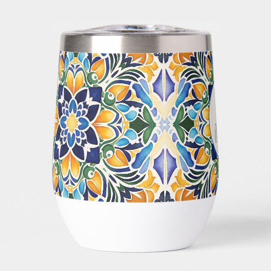 Talavera azulejo blaue Bridesmaiergeschenke Monogr (Vorderseite)