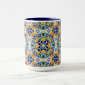 Talavera azulejo blaue Bridesmaiergeschenke Monogr Tasse (Zentrum)