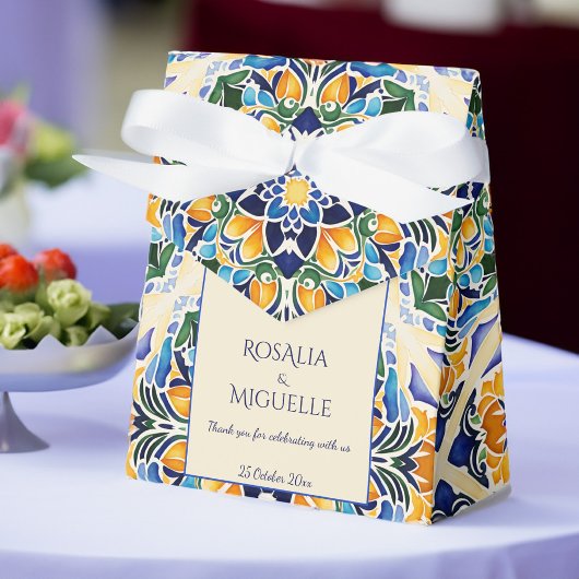 Talavera azulejo blaue Kachel Vintag mexikanische  Geschenkschachtel