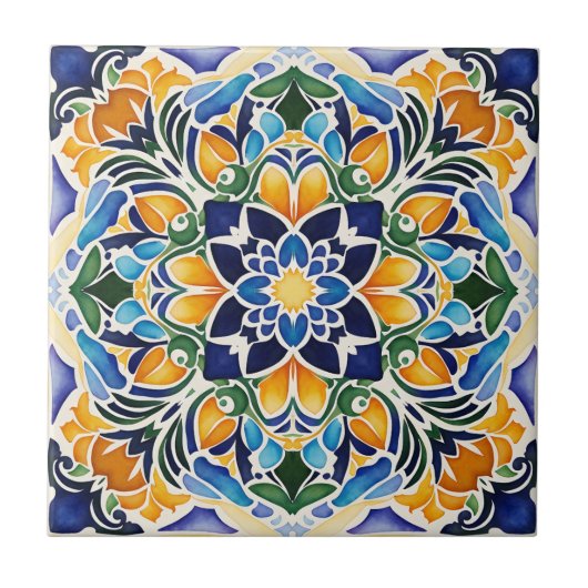 Talavera azulejo blauen Fliesen bevorzugt Vintag m (Vorderseite)