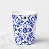 Talavera azulejo blauen Fliesen Mexikanisches Brau Pappbecher (Rechts)