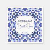 Talavera azulejo blauen Fliesen Mexikanisches Brau Serviette (Vorderseite)