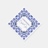 Talavera azulejo blauen Fliesen Mexikanisches Brau Serviette (Ecke)