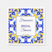 Talavera azulejo blauen Fliesen Mexikanisches Brau Serviette (Vorderseite)