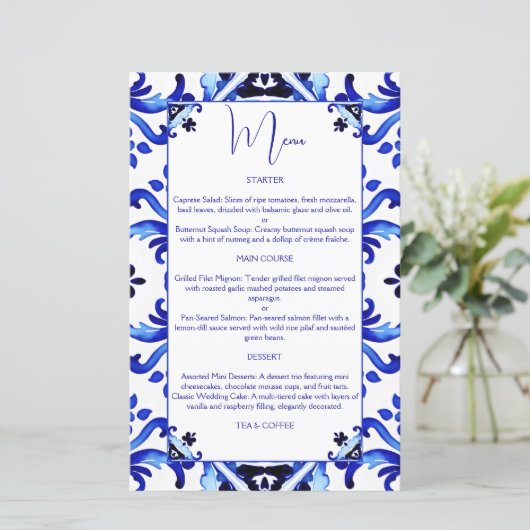 Talavera azulejo blauen Fliesen Vintag mexikanisch (Stehend Vorderseite)