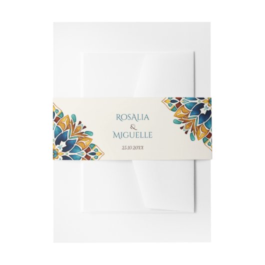 Talavera azulejo Fliesen Vintag mexikanische Hochz Einladungsbanderole (Vorderseite Beispiel)