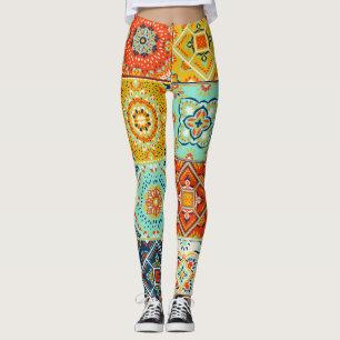 Talavera, Azulejos, türkische Mosaiktapete. Leggings