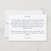 Talavera blue chinoiserie citrus Brautparty Dankeskarte (Rückseite)