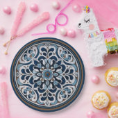 Talavera Blue und Brown Pappteller (Party)