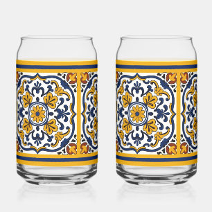 Talavera-Daisy-Fliesen Dosenglas