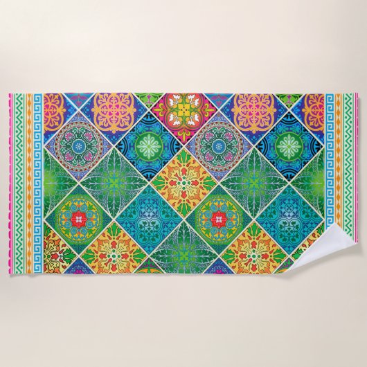 Talavera Design-2 Yoga Mat Strandtuch (Vorderseite)