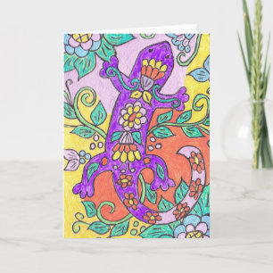 Talavera-Eidechsen-Gruß-Karte Karte