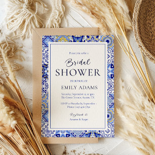 Talavera Fiesta: Ein spanisch-mexikanisches Brautp Einladung