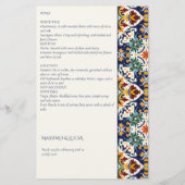 Talavera Fiesta mexikanisches Menü zum mediterrane (Rückseite)