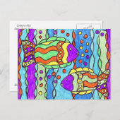 Talavera Fish Postcard Postkarte (Vorne/Hinten)