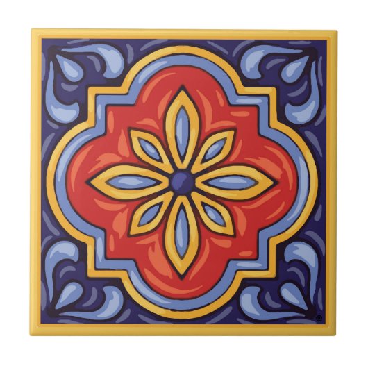 Talavera-Fliese-1 Fliese (Vorderseite)