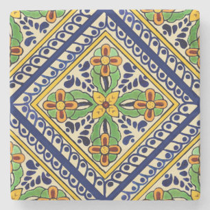 Talavera-Fliese Steinuntersetzer