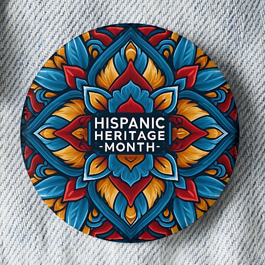 Talavera-Fliesen-Button zum Monat des hispanischen Button