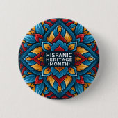Talavera-Fliesen-Button zum Monat des hispanischen Button (Vorderseite)