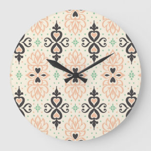 Talavera Fliesen, mediterranes Zierdesign. Große Wanduhr