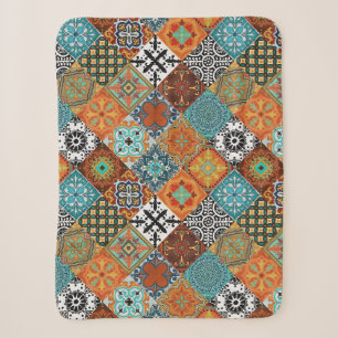 Talavera Fliesen Türkis Türkis Orange Schwarz Weiß Sherpadecke
