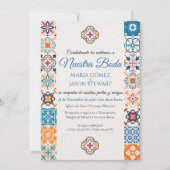 Talavera Floral Fiesta Spanish Wedding Invitation (Vorderseite)