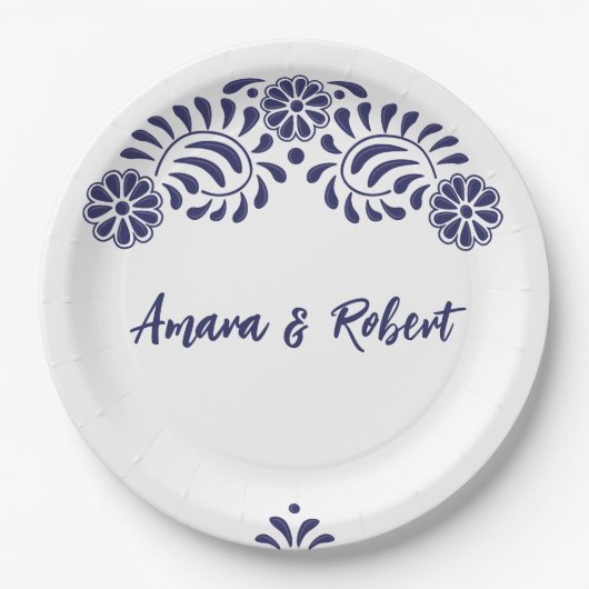 TALAVERA FLOWER PAPPTELLER (Vorderseite)