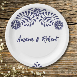 TALAVERA FLOWER PAPPTELLER