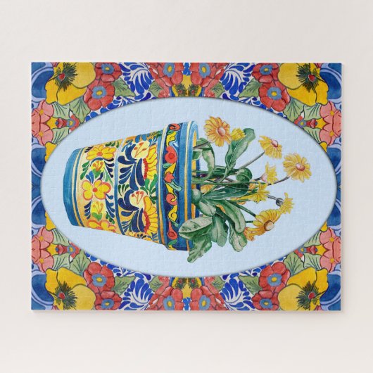 Talavera Flower Puzzle (Horizontal)